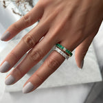 Load image into Gallery viewer, Odd One Out - Two Shapes - Green Emeralds - HIBA JABER

