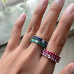 Load image into Gallery viewer, Odd One Out - Two Shapes - Green Emeralds - HIBA JABER
