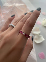 Load image into Gallery viewer, Odd One Out - Two Shapes - Red Rubies - HIBA JABER
