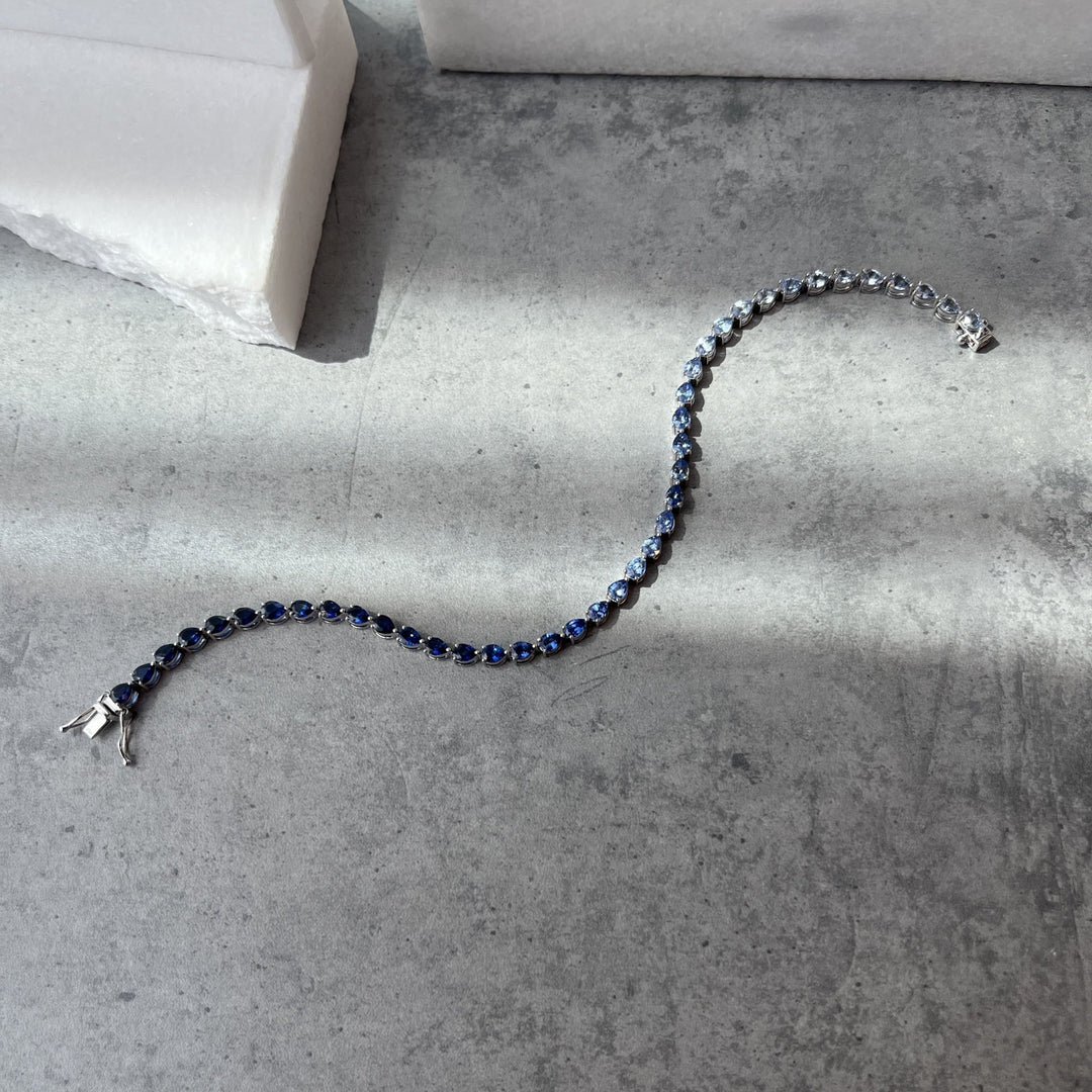 Ombre Pear Sapphire Bracelet - Small - HIBA JABER