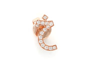 One Letter Stud - Single Piece Rose Gold - HIBA JABER