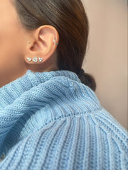 One Letter Stud - Single Piece Rose Gold - HIBA JABER