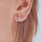 Load image into Gallery viewer, One Letter Stud - Single Piece Yellow Gold - HIBA JABER
