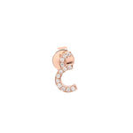 Load image into Gallery viewer, One Letter Stud - Single Piece Yellow Gold - HIBA JABER
