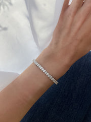 Oval Diamond Tennis Bracelet 0.19 Each - HIBA JABER