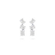 Oval Vertical Diamond Earring - HIBA JABER