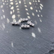 Oval Vertical Diamond Earrings - Matching Set - HIBA JABER