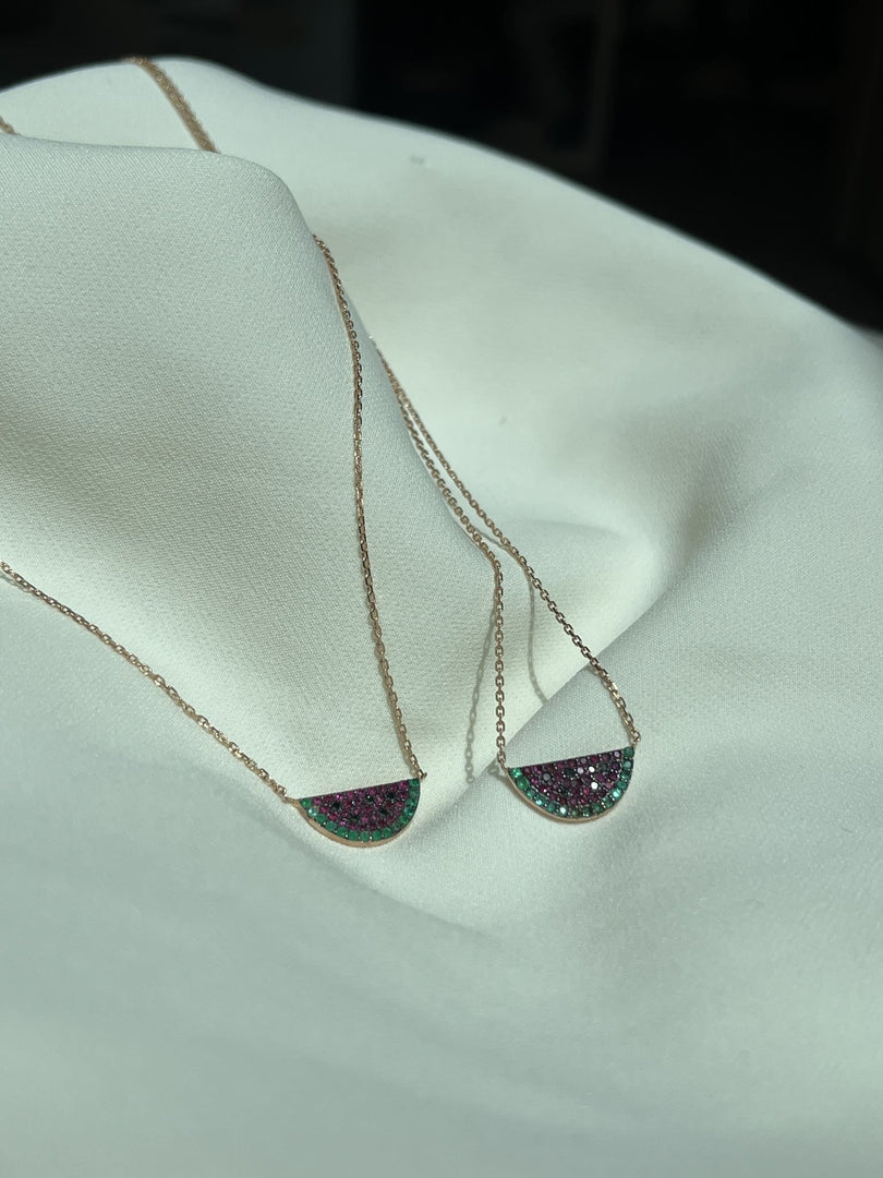 Palestine Watermelon Necklace - HIBA JABER