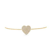 Pave Diamond Heart Shape Bracelet - HIBA JABER
