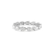 Pear Diamond Eternity Band - HIBA JABER