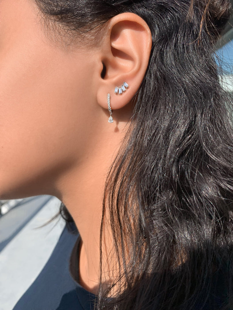 Pear Drop Hoops - Earring Piece - HIBA JABER