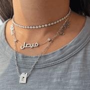 Pear Shape Diamond Choker - HIBA JABER