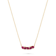 Pear Shaped Red Rubies Necklace - HIBA JABER