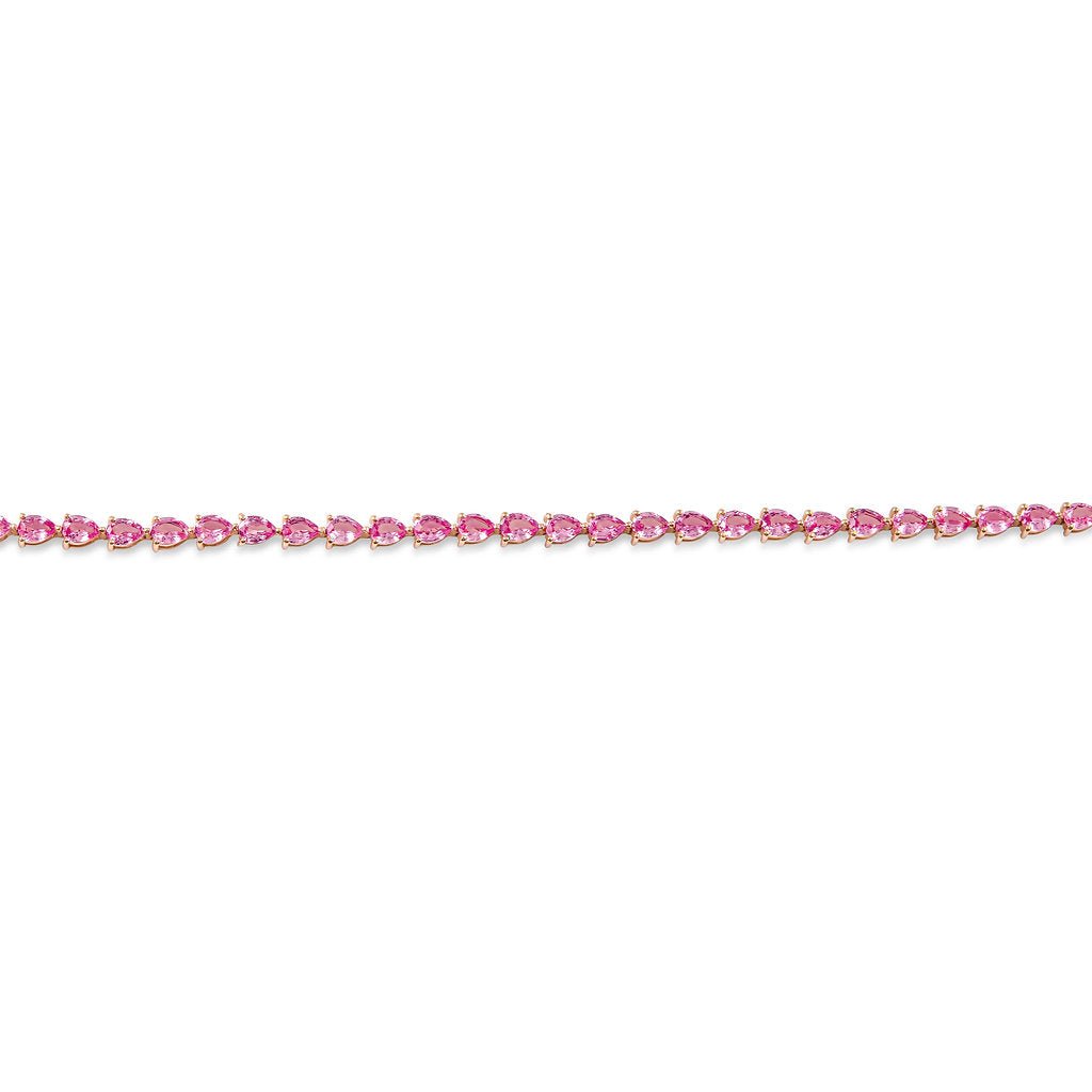 Pear Tennis Bracelet - Pink Sapphires - HIBA JABER