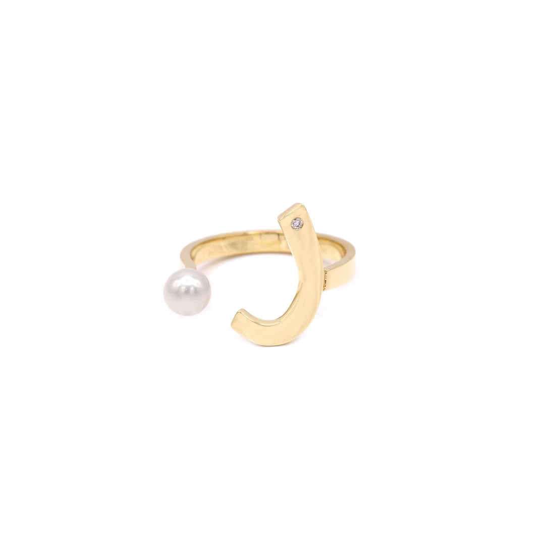 Pearl Drop Ring - Plain - HIBA JABER