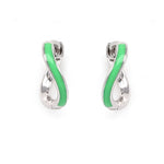 تحميل الصورة في عارض المعرض, Pink Enamel Mini Infinity Hoops - HIBA JABER
