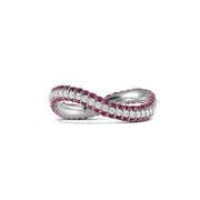 Pink Lined Infinity Ring - HIBA JABER