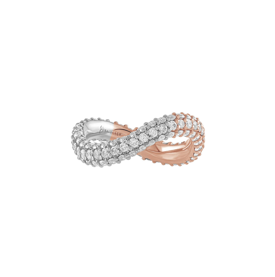 Pinki Bold Infinity Ring/ Dual Gold - HIBA JABER