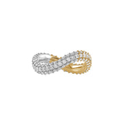 Pinki Bold Infinity Ring/ Dual Gold - HIBA JABER