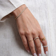 Pinki Bold Infinity Ring / Dual Gold - HIBA JABER