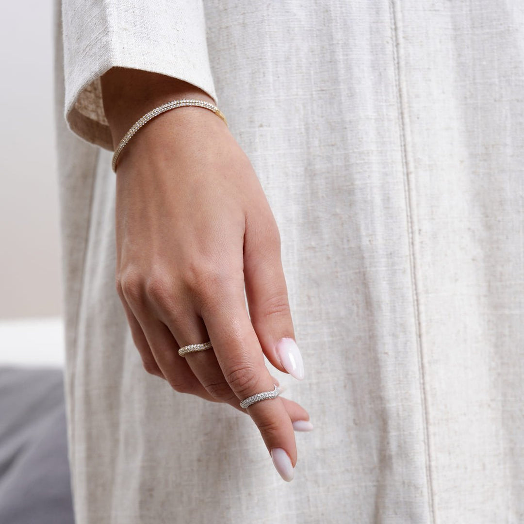 Pinki Bold Infinity Ring / Dual Gold - HIBA JABER