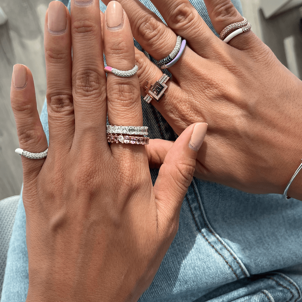 Pinki Femininity Infinity Bold Ring - Enamel - HIBA JABER