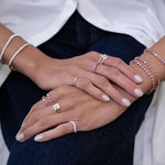 تحميل الصورة في عارض المعرض, Pinki Femininity Infinity Bold Ring - White Enamel - HIBA JABER
