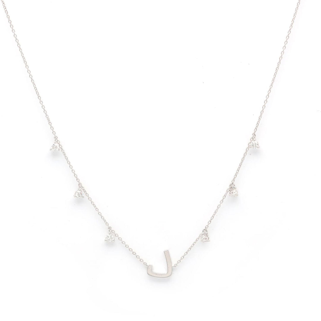 Plain Initial Hanging Necklace - HIBA JABER