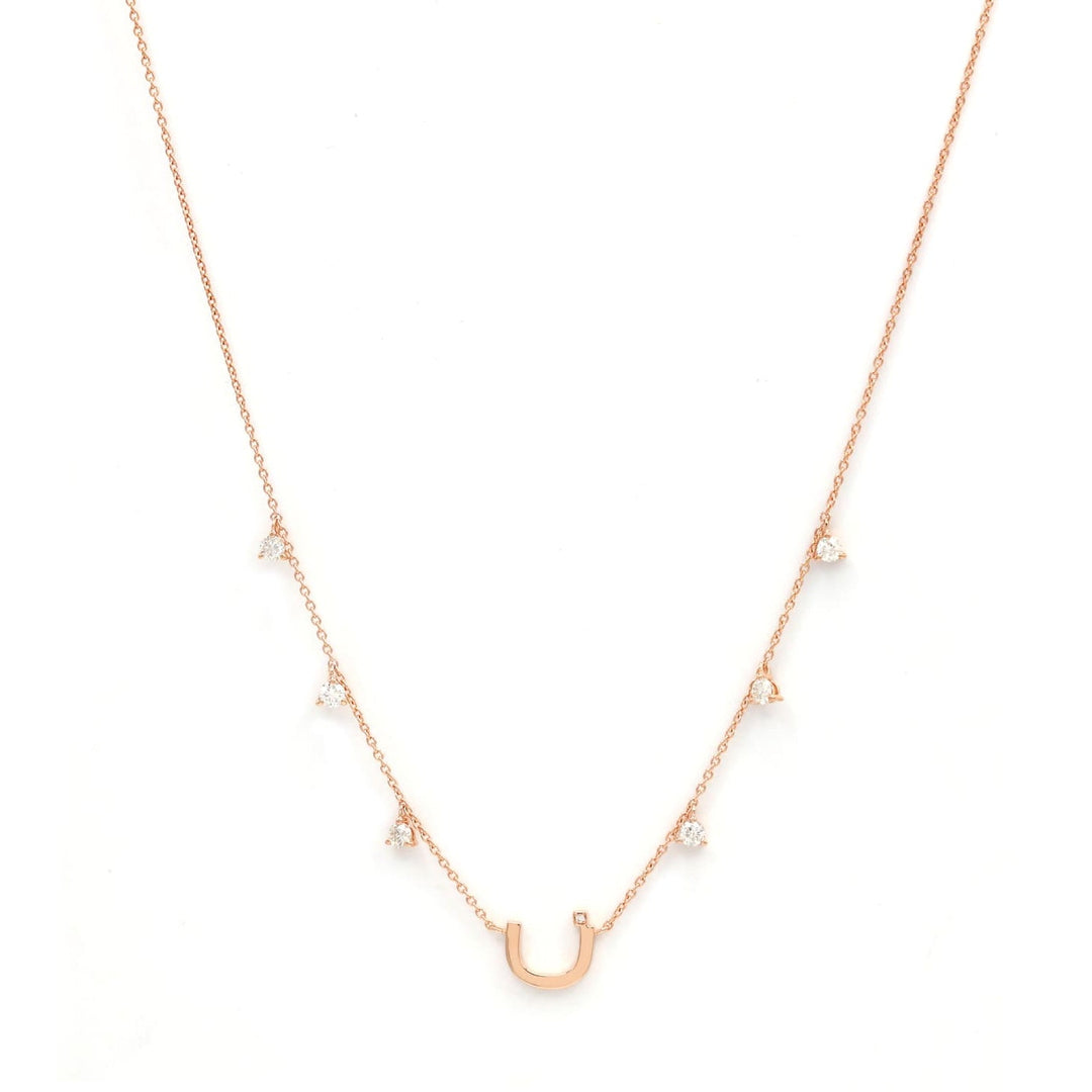 Plain Initial Hanging Necklace - HIBA JABER
