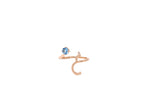Load image into Gallery viewer, Plain Initial Open Ring with a Gemstone - HIBA JABER
