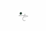 عرض الصورة في المعرض، Plain Initial Open خاتم مع a Gemstone - HIBA JABER