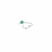 Plain Initial Open خاتم مع a Gemstone - HIBA JABER