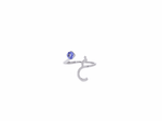 عرض الصورة في المعرض، Plain Initial Open خاتم مع a Gemstone - HIBA JABER