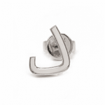 عرض الصورة في المعرض، Plain Single Initial Earring - Single Piece - HIBA JABER