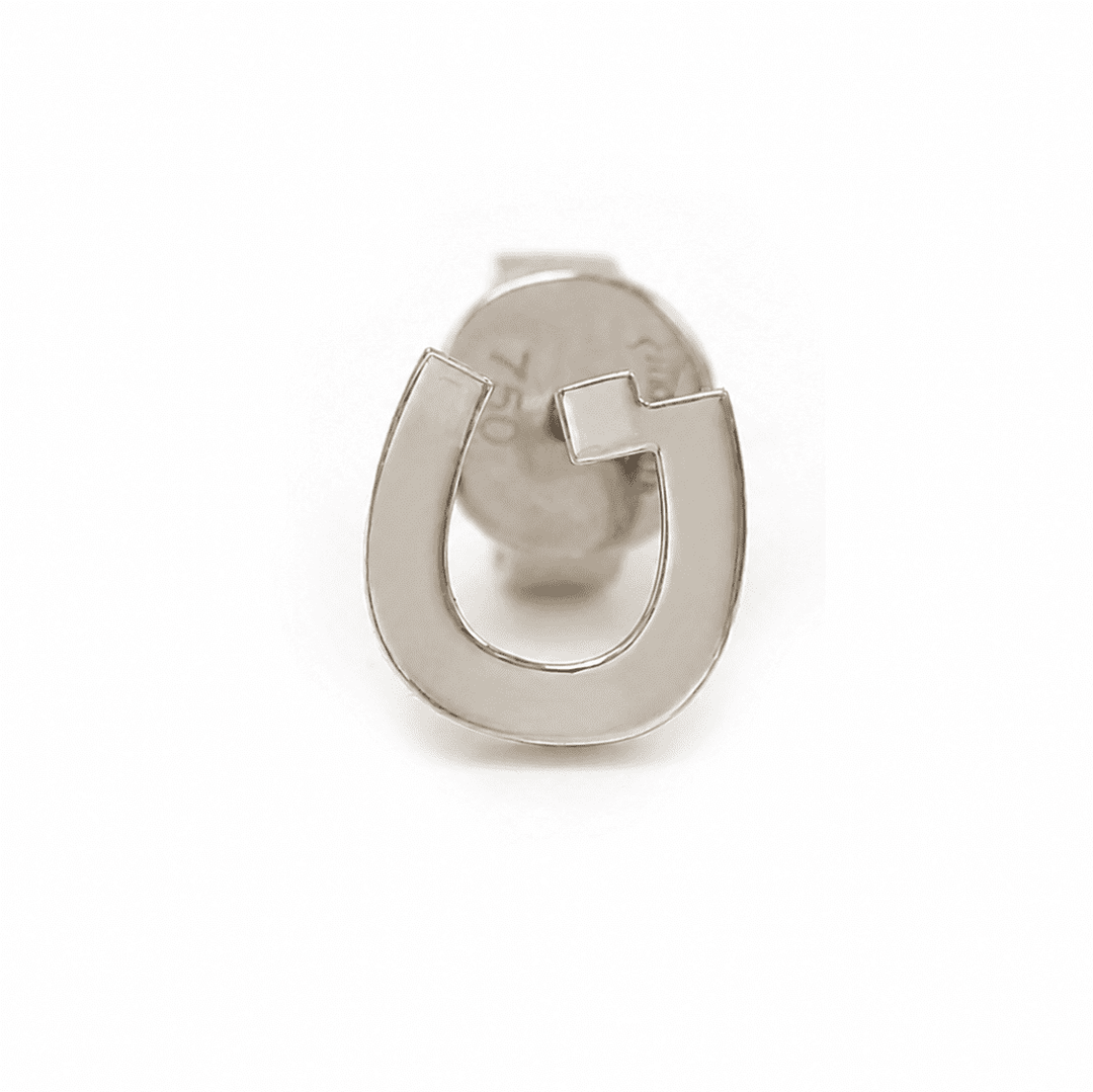 Plain Single Initial Earring - Single Piece - HIBA JABER