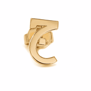 Plain Single Initial Earring - Single Piece - HIBA JABER