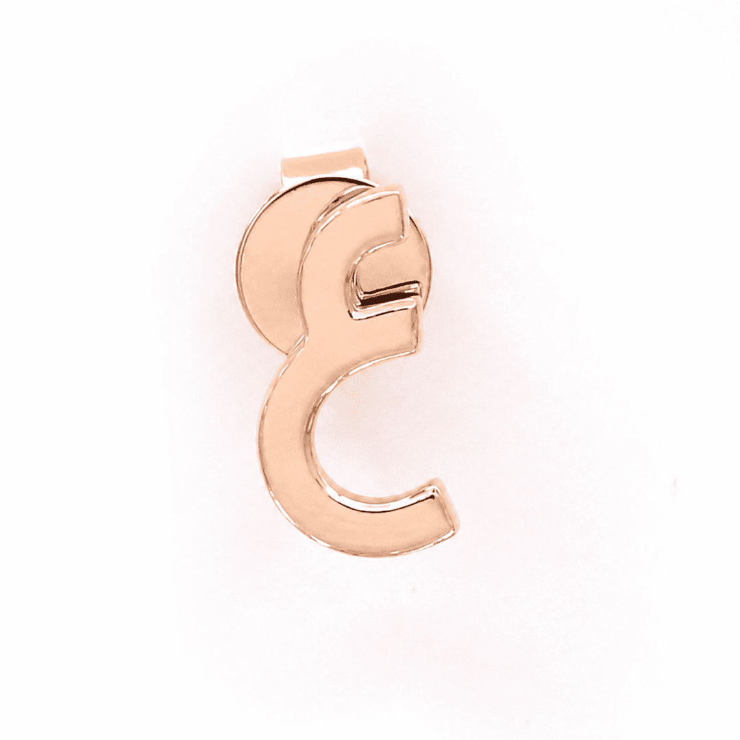 Plain Single Initial Earring - Single Piece - HIBA JABER