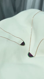 Load and play video in Gallery viewer, Palestine Watermelon Necklace Hiba Jaber 