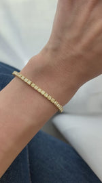 Load and play video in Gallery viewer, Yellow Diamond Tennis Bracelet Hiba Jaber