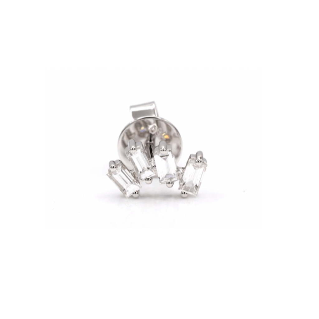 Quatro Baguette Diamond Earring - Single Piece - HIBA JABER