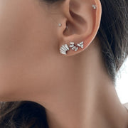 Quatro Baguette Diamond Earring - Single Piece - HIBA JABER