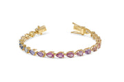 Rainbow Sapphire Pear Bracelet - Jumbo - HIBA JABER