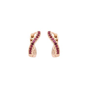 Rose Mini Infinity Hoops Set - HIBA JABER