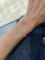 Load image into Gallery viewer, Round Diamond Bezel Setting Tennis Bracelet 0.20ct Each - HIBA JABER