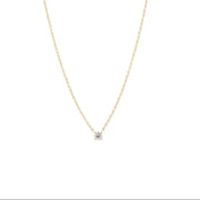 Round Diamond Solitaire Necklace / 0.3ct - HIBA JABER