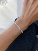 عرض الصورة في المعرض، Round Diamond Tennis Bracelet / 0.24ct Each - HIBA JABER