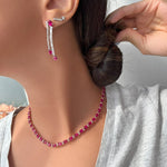 Load image into Gallery viewer, Ruby &amp; Diamond Necklace - HIBA JABER

