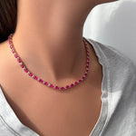 Load image into Gallery viewer, Ruby &amp; Diamond Necklace - HIBA JABER
