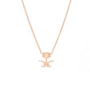 Saudi Emblem 18k Gold Necklace - HIBA JABER