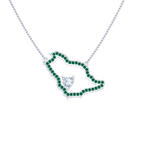تحميل الصورة في عارض المعرض, Saudi Map Heart Necklace - Saudi National Day - HIBA JABER
